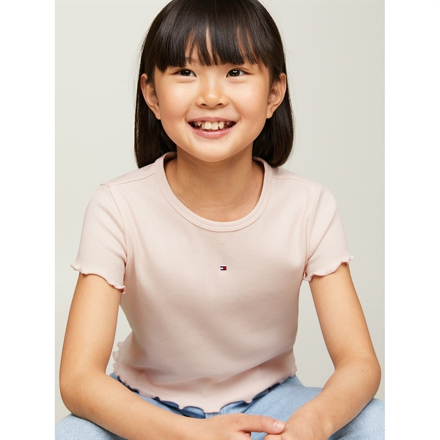 Tommy Hilfiger Essential Rib Blouse Whimsy Pink