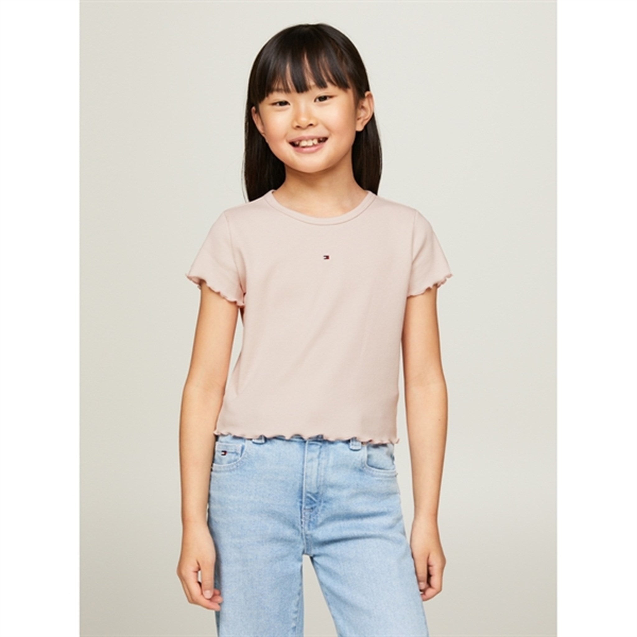 Tommy Hilfiger Essential Rib Blouse Whimsy Pink