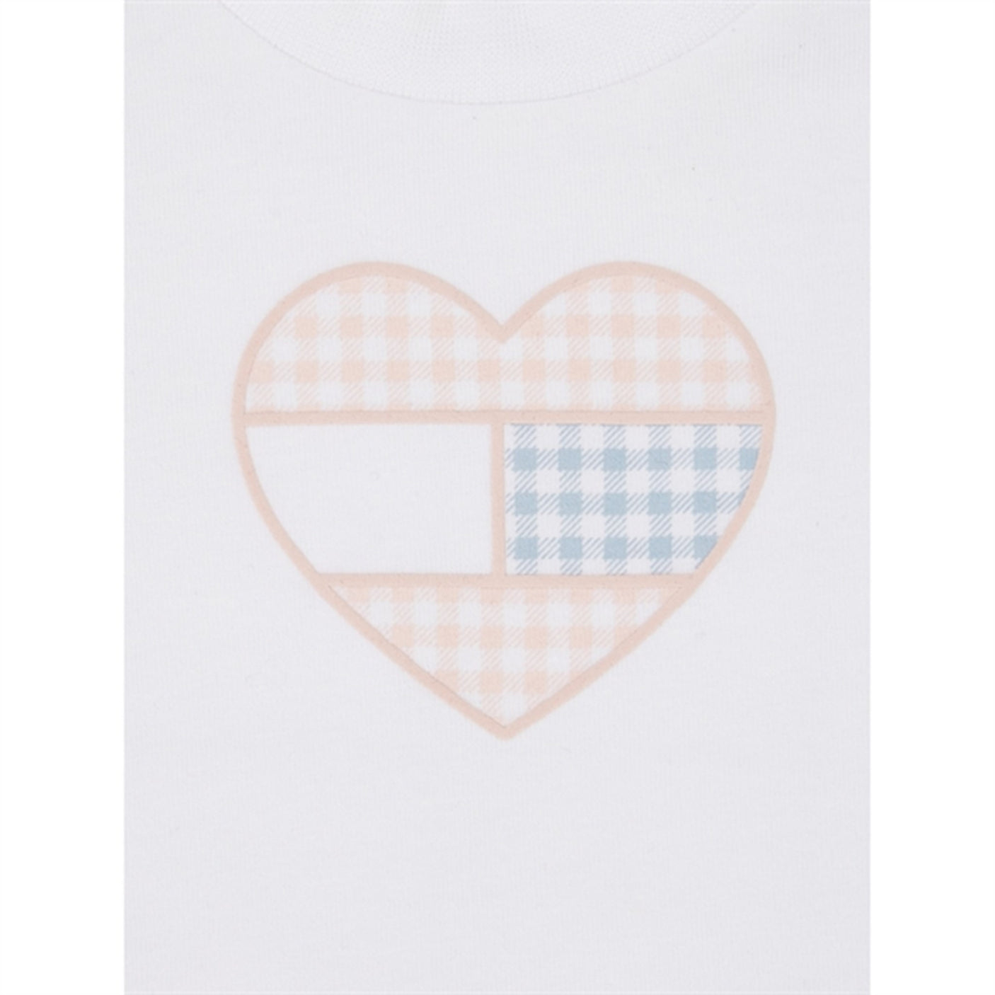Tommy Hilfiger Baby Ruffle Gingham Flag T-Shirt White