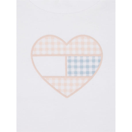 Tommy Hilfiger Baby Ruffle Gingham Flag T-Shirt White