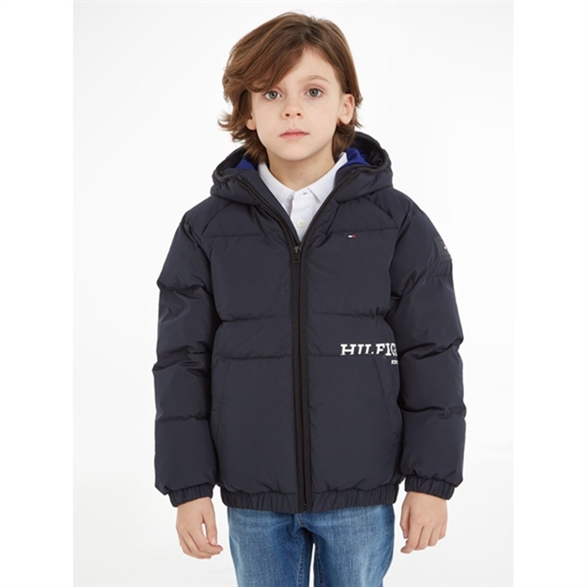 Tommy Hilfiger Logo Quilted Jacket Desert Sky