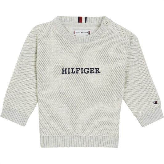 Tommy Hilfiger Baby Monotype Sweater New Light Grey Heather