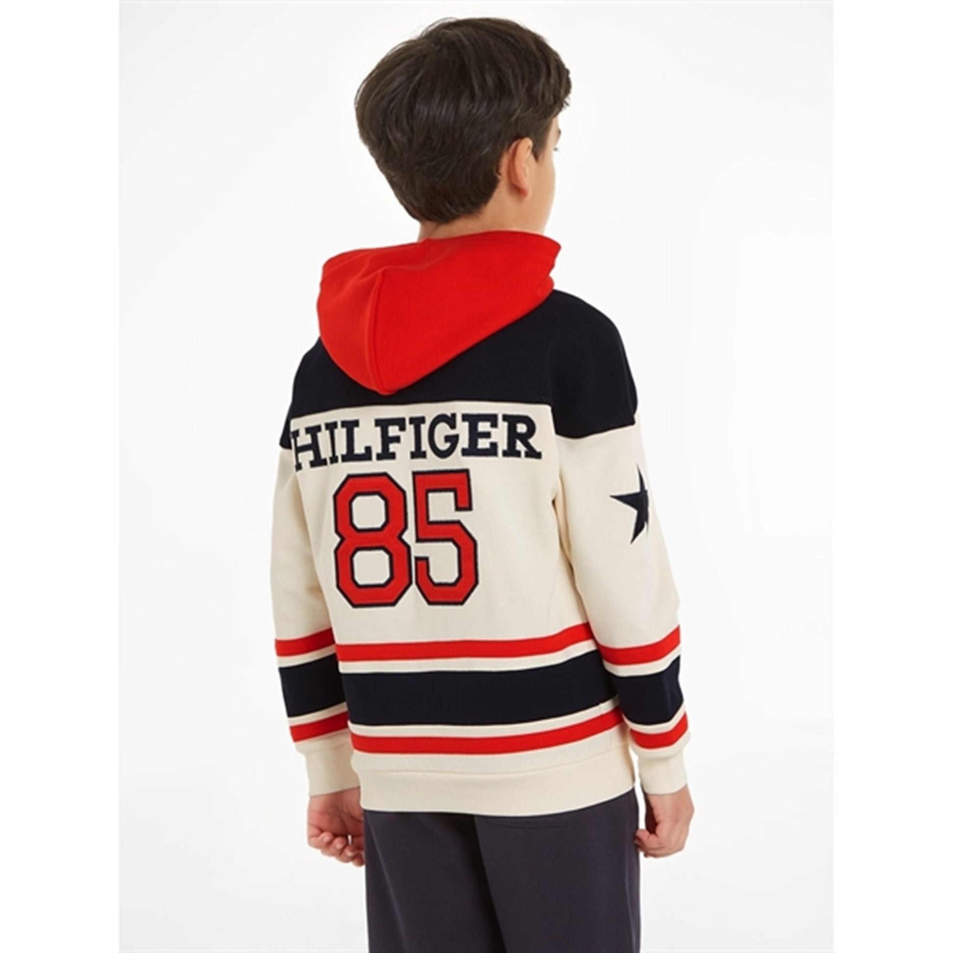 Tommy Hilfiger Varsity Hoodie Red/White/Navy Block