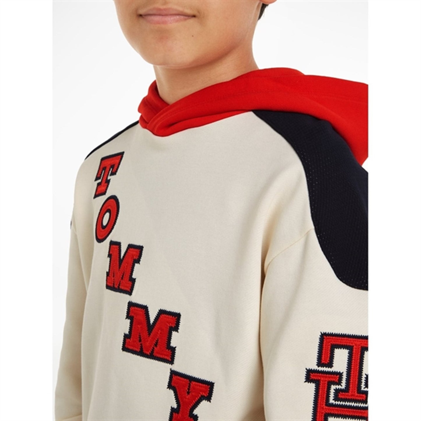 Tommy Hilfiger Varsity Hoodie Red/White/Navy Block