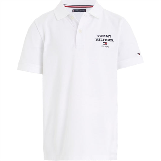 Tommy Hilfiger Th Logo SS Polo White