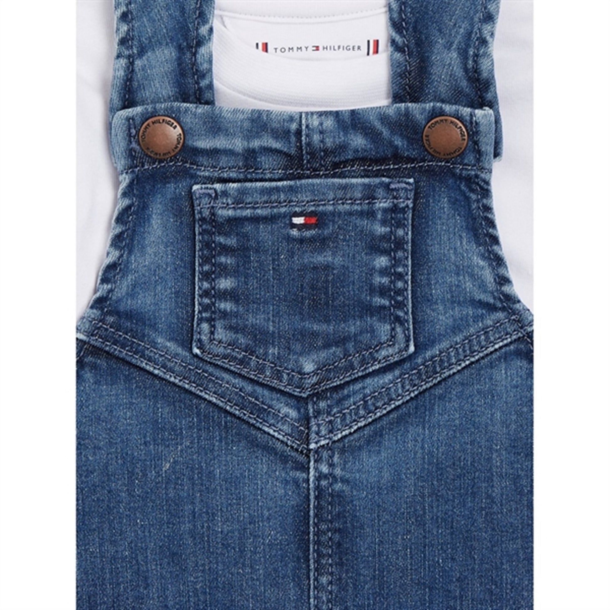 Tommy Hilfiger Baby Denim Dungaree Set Denim