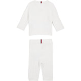 Tommy Hilfiger Baby Rib Striktrøje Sæt Giftbox White