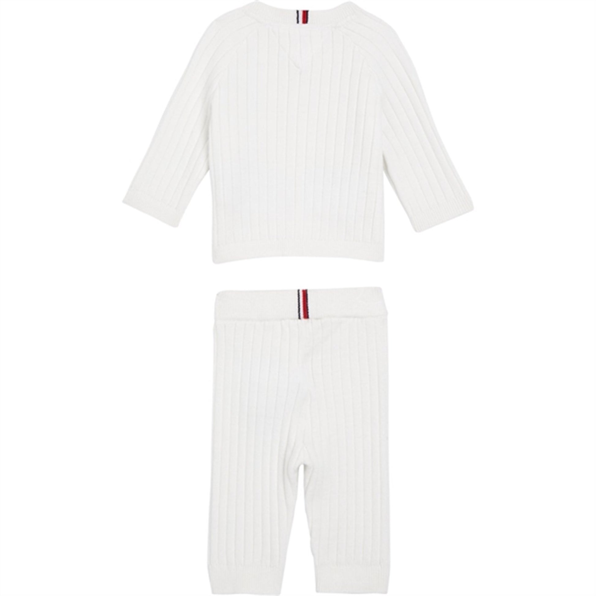 Tommy Hilfiger Baby Rib Striktrøje Sæt Giftbox White