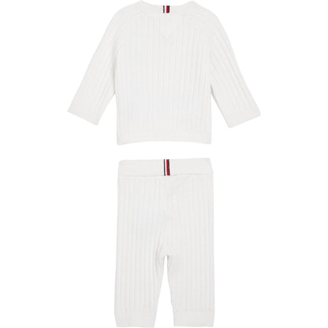 Tommy Hilfiger Baby Rib Striktrøje Sæt Giftbox White