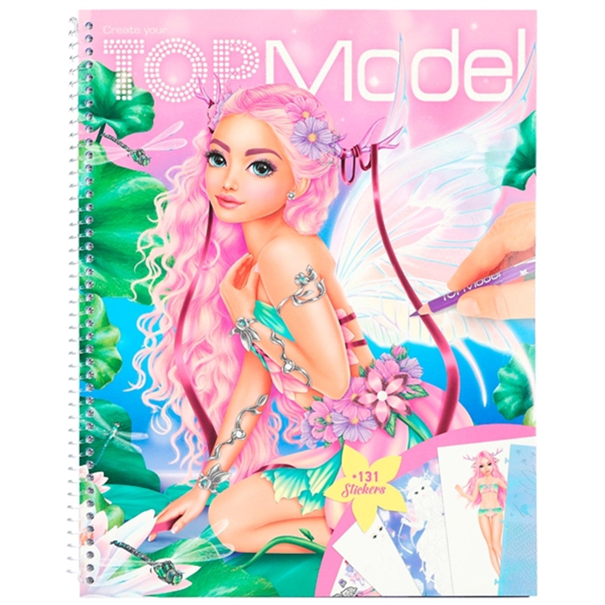 TOPModel Colouring Book With Stickers Fantasy