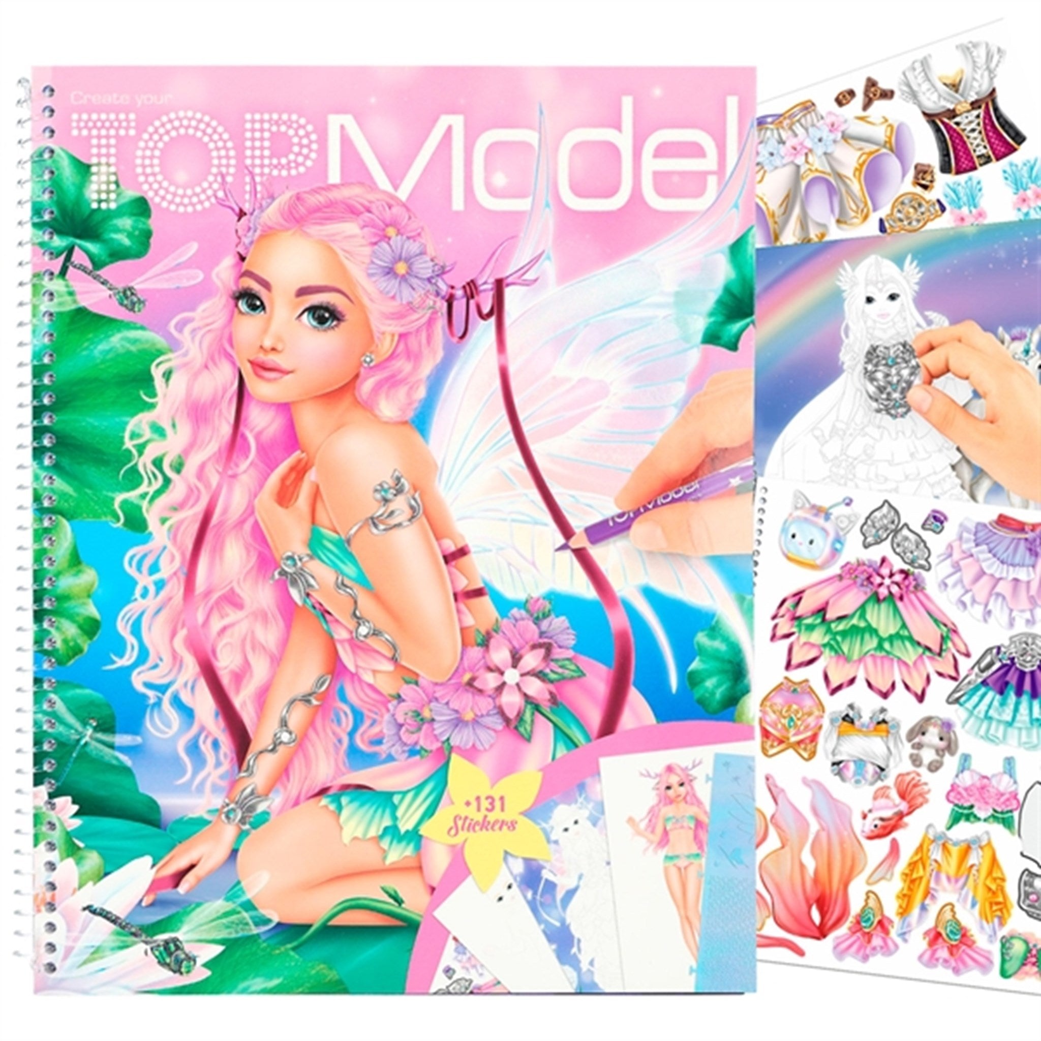 TOPModel Colouring Book With Stickers Fantasy 2