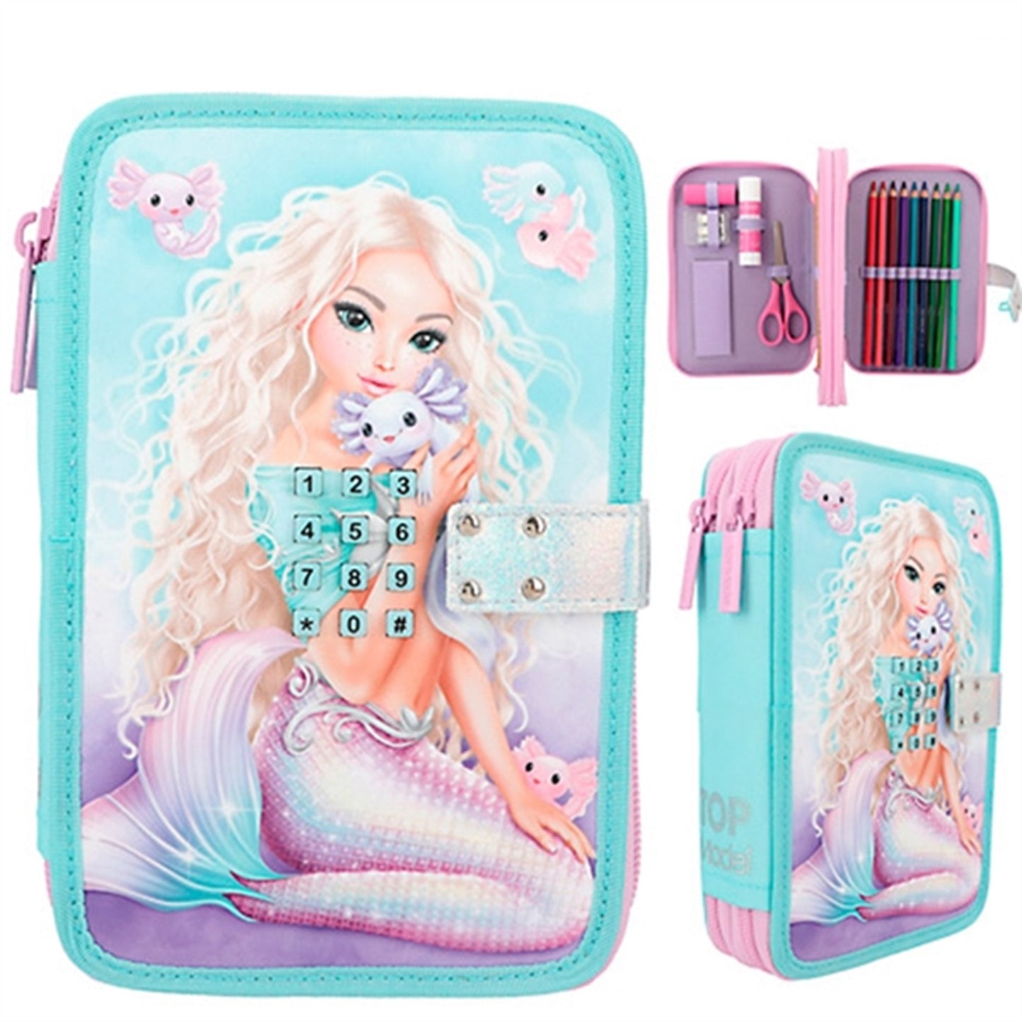 TOPModel Pencil Case with Code Mermaid