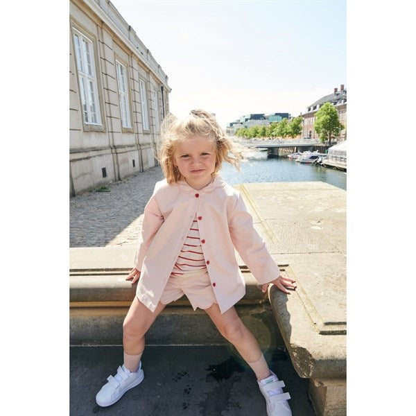 Copenhagen Colors Dusty Rose Twill Cardigan w. Heart