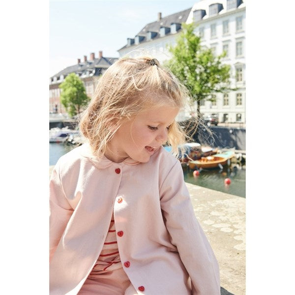 Copenhagen Colors Dusty Rose Twill Cardigan w. Heart