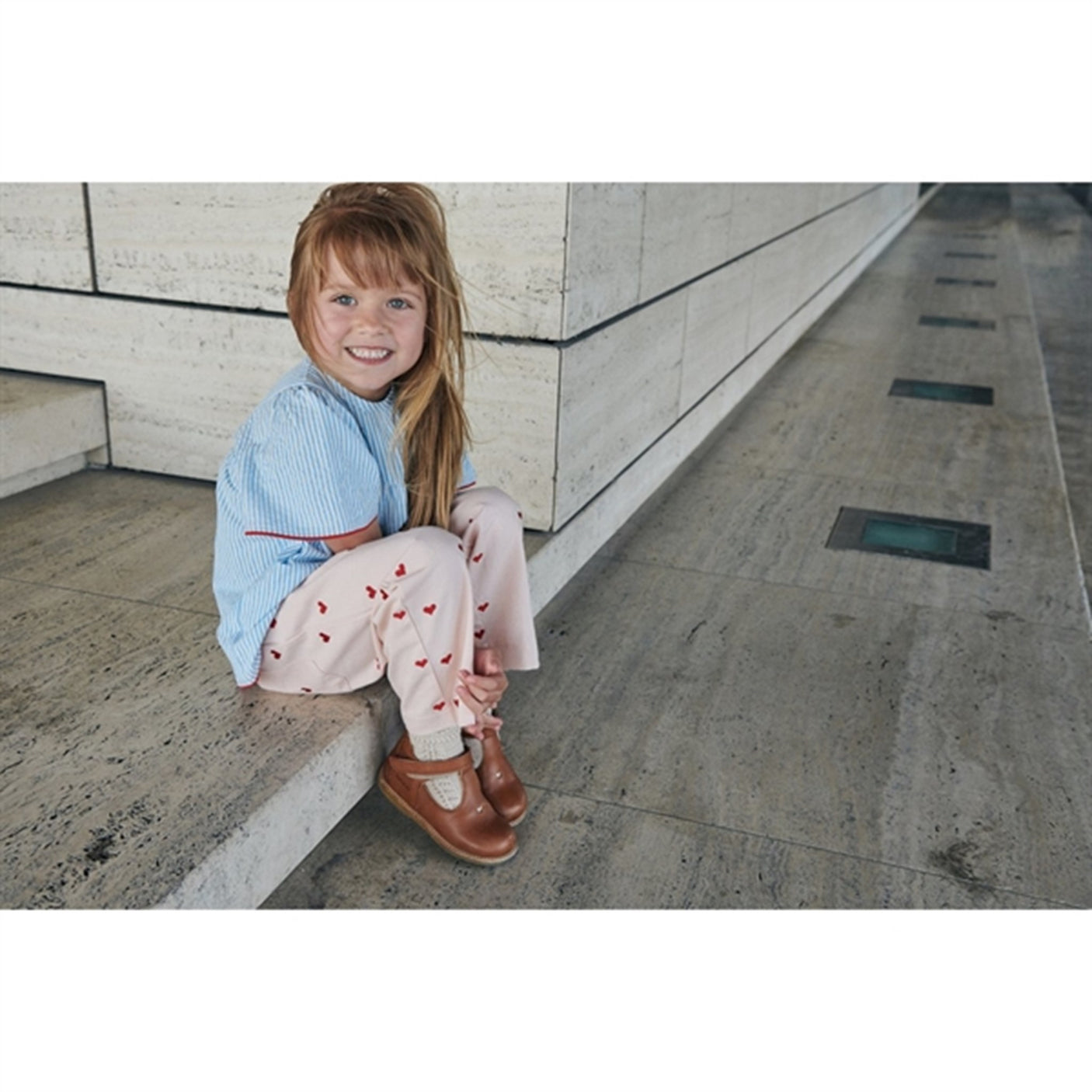 Copenhagen Colors Dusty Rose Twill Pants w. Heart