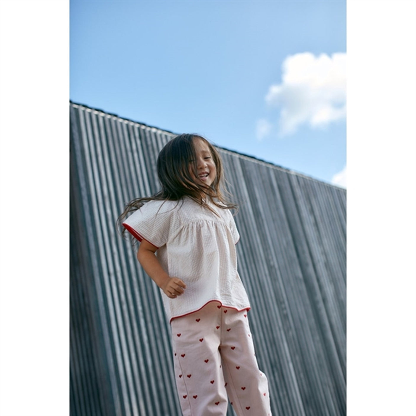 Copenhagen Colors Dusty Rose Twill Pants w. Heart