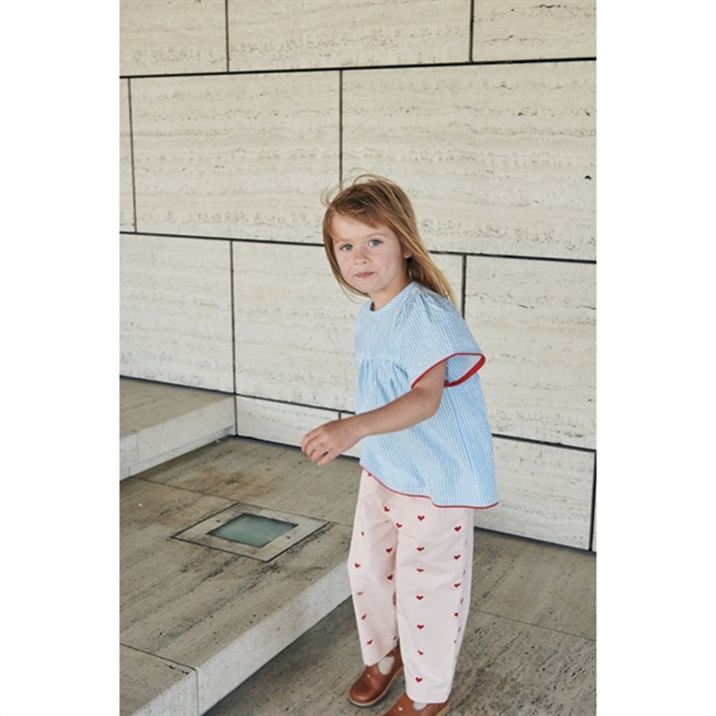 Copenhagen Colors Dusty Rose Twill Pants w. Heart