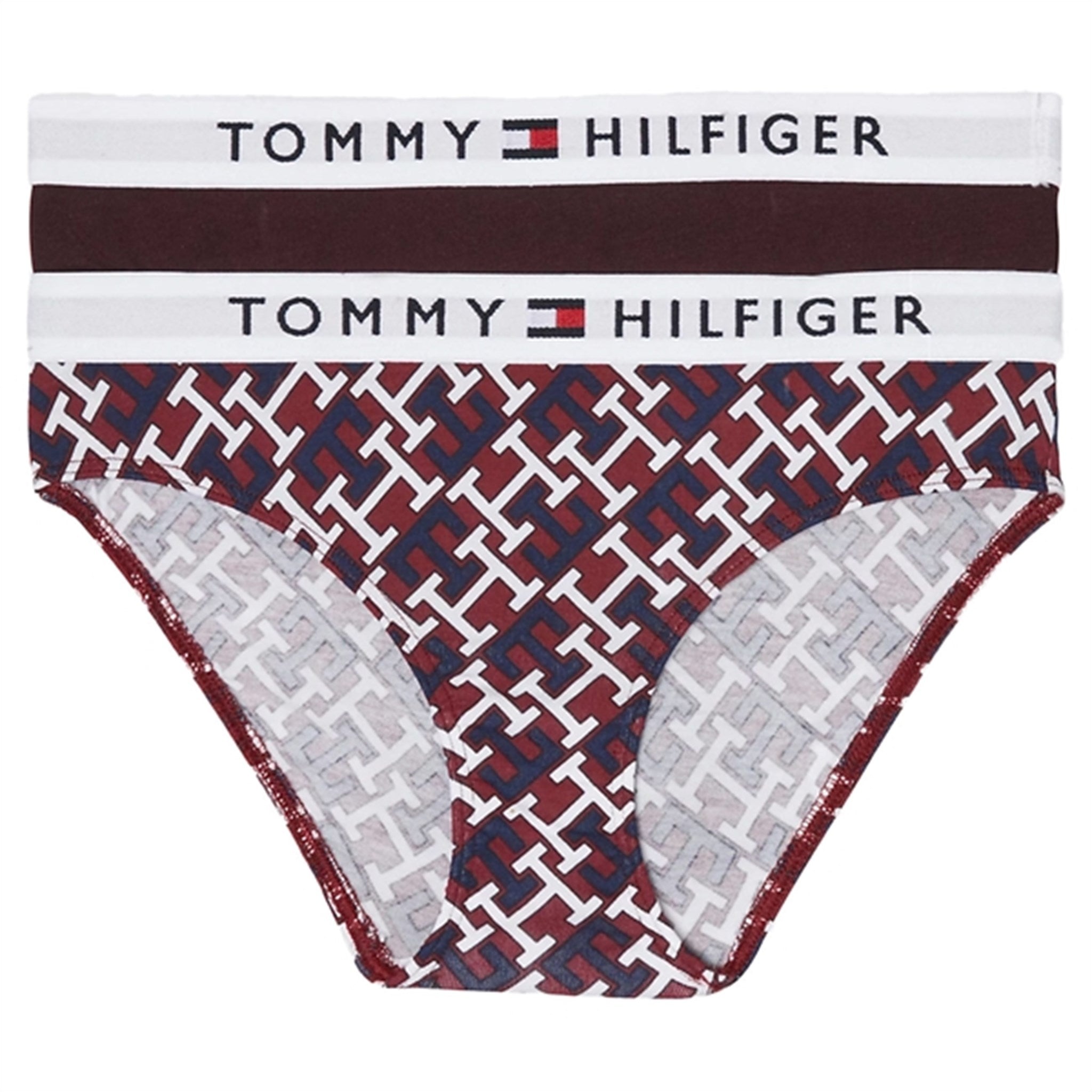 Tommy Hilfiger Panties 2-Pak Monogram / Deep Burgundy