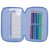 Beckmann Three Section Pencil Case Unicorn Princess Ice Blue