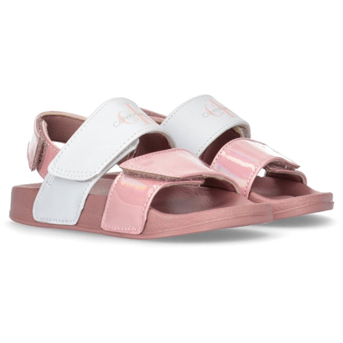 Calvin Klein Velcro Sandal Pink/White