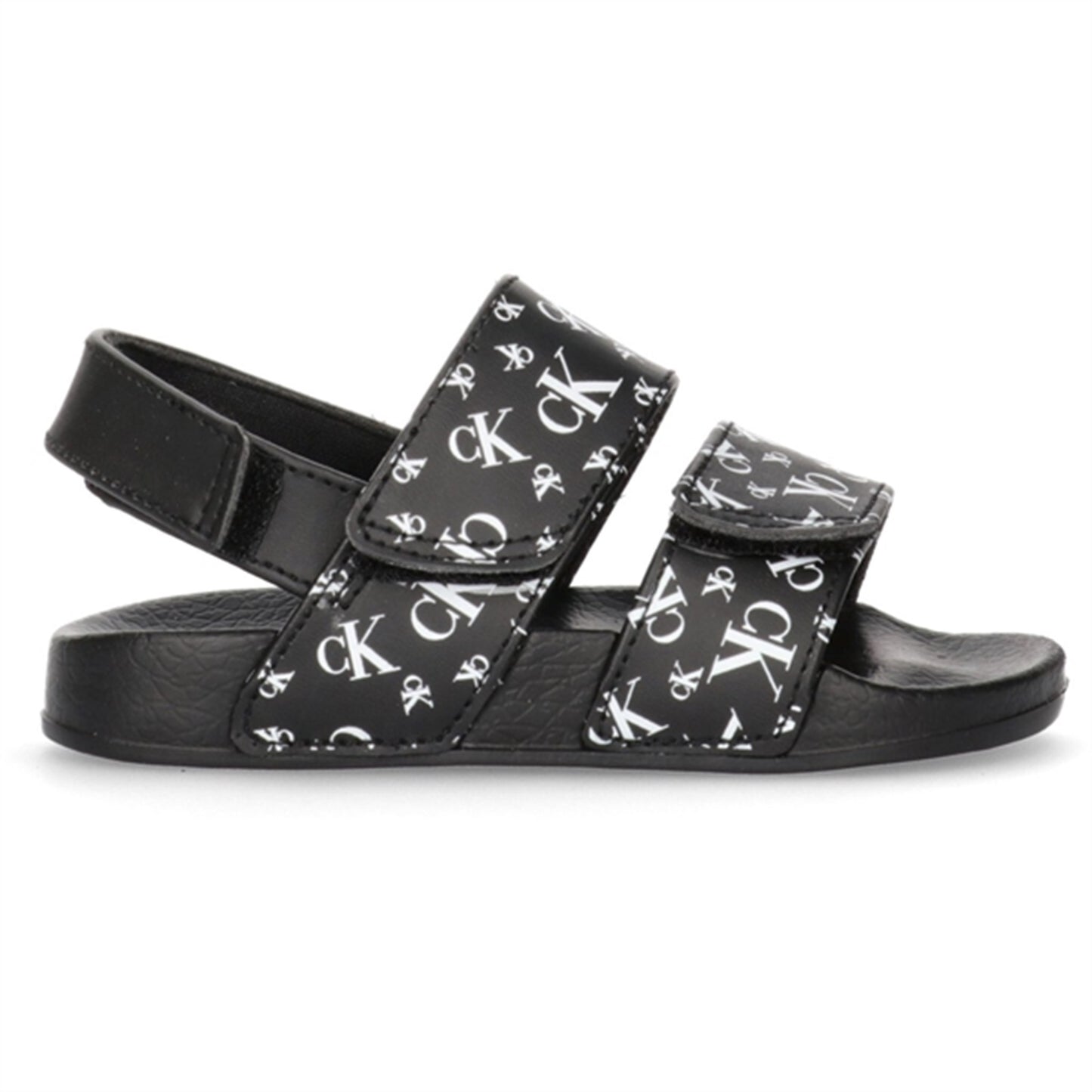 Calvin Klein Logo All Over Velcro Sandal Black