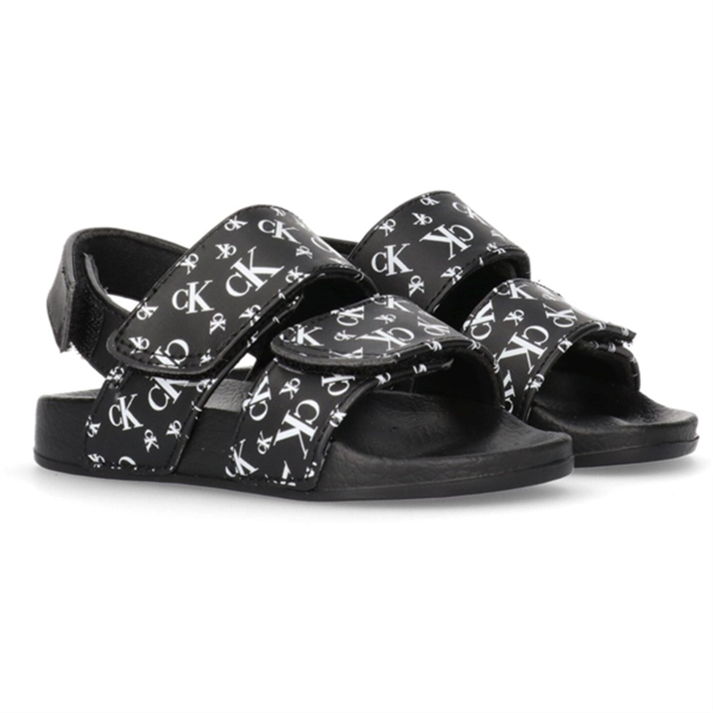 Calvin Klein Logo All Over Velcro Sandal Black