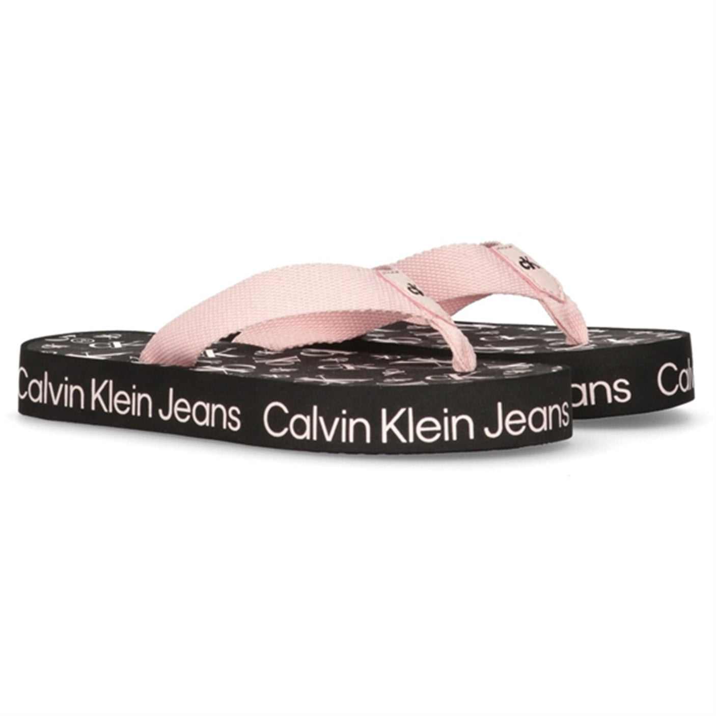 Calvin Klein Logo Print Flip Flop Pink