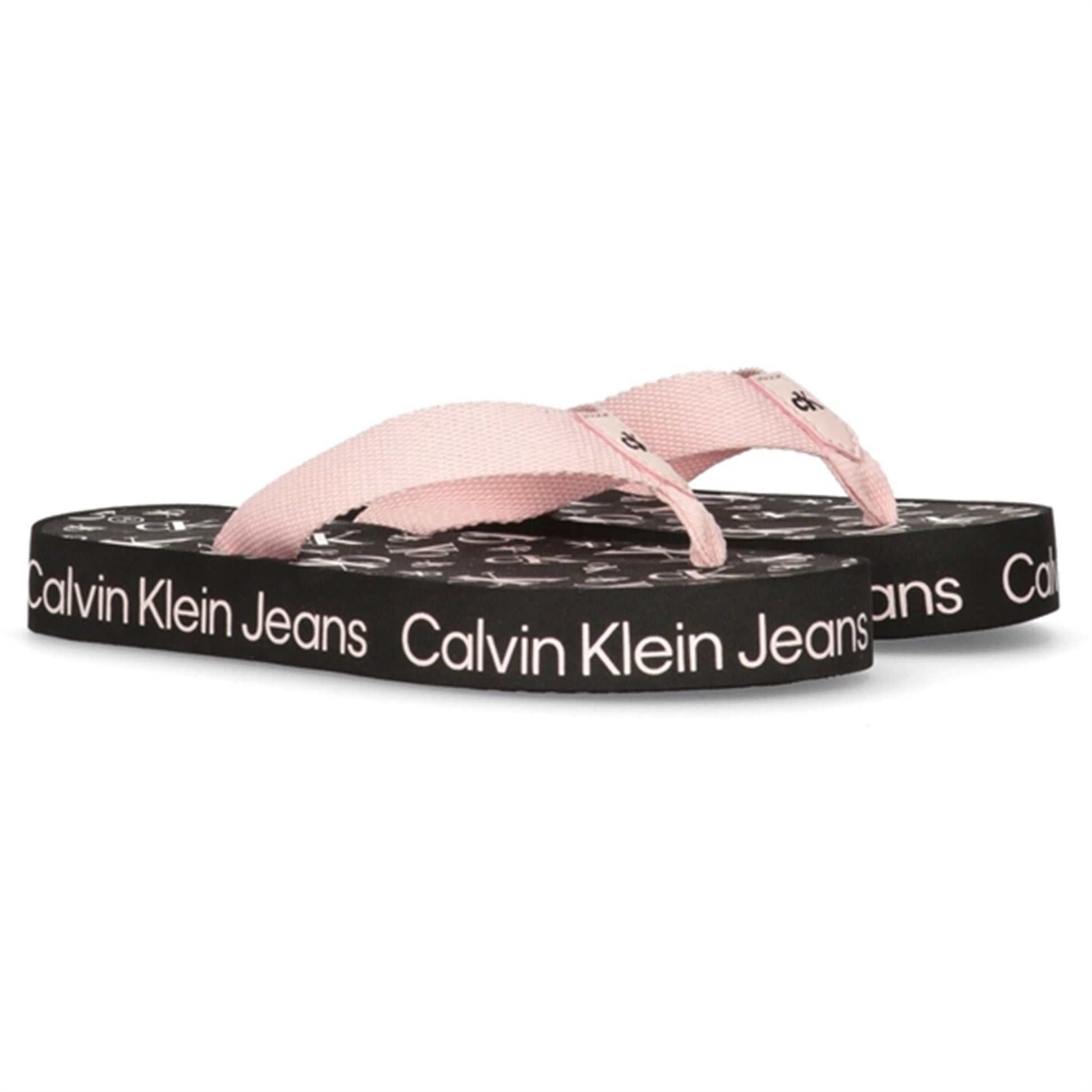 Calvin Klein Logo Print Flip Flop Pink