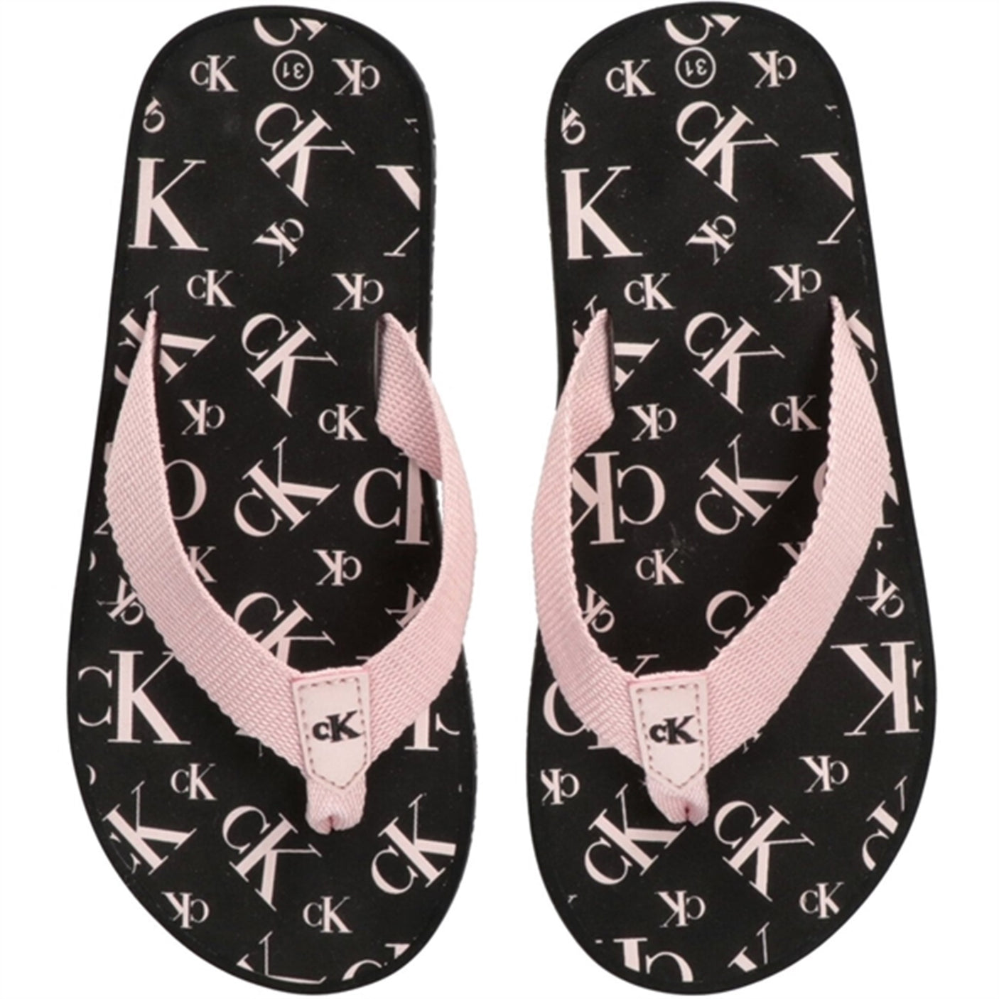 Calvin Klein Logo Print Flip Flop Pink