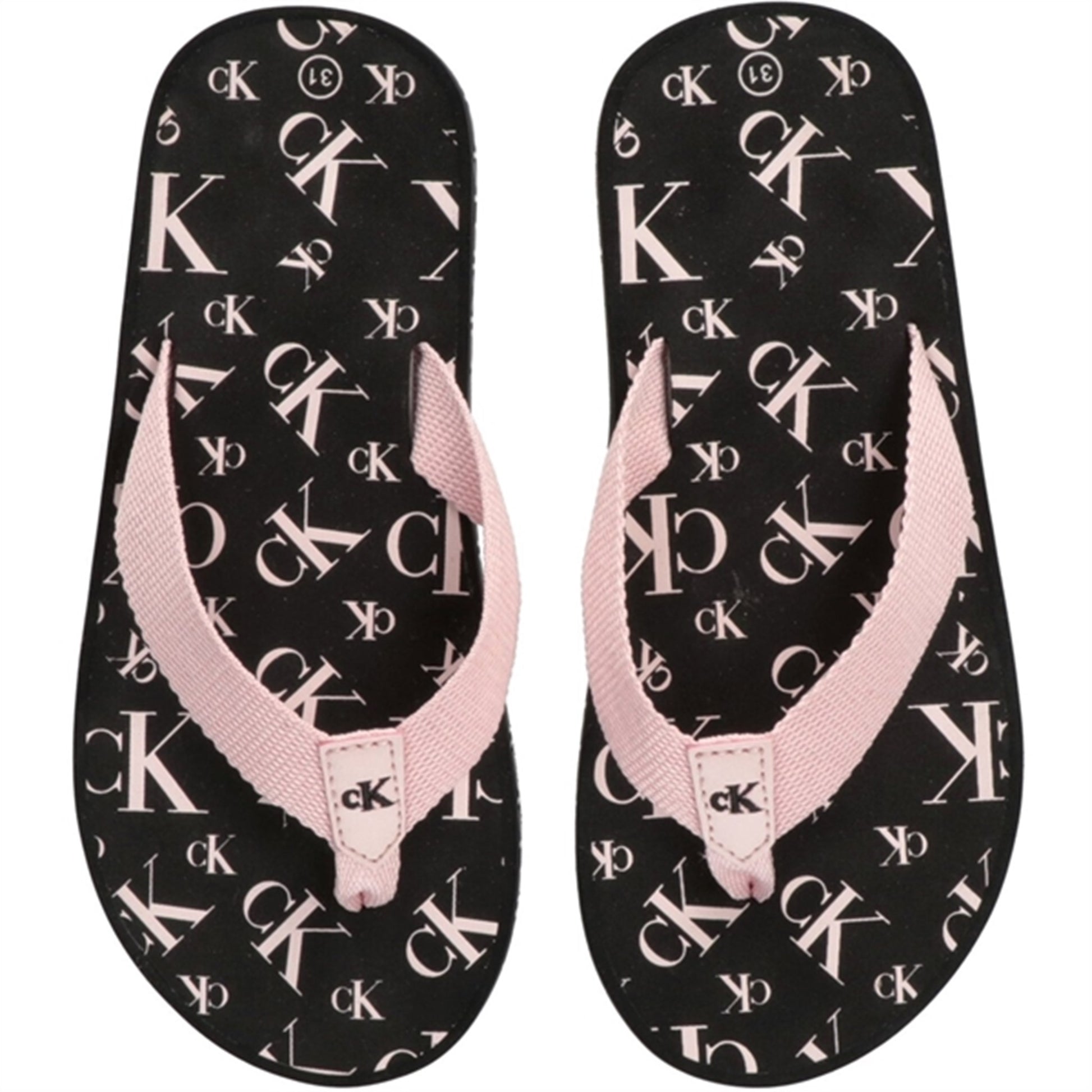 Calvin Klein Logo Print Flip Flop Pink