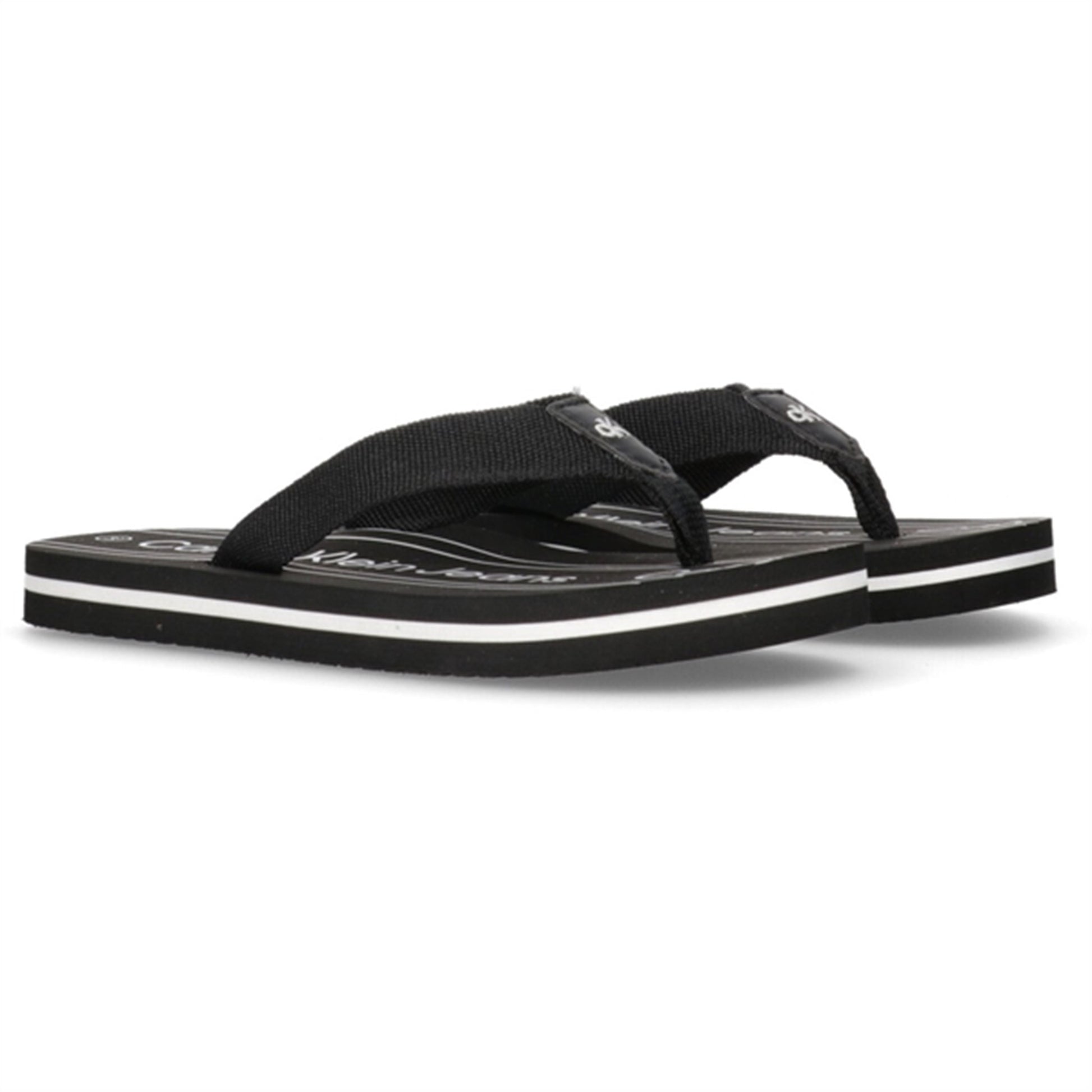 Calvin Klein Logo Flip Flop Black