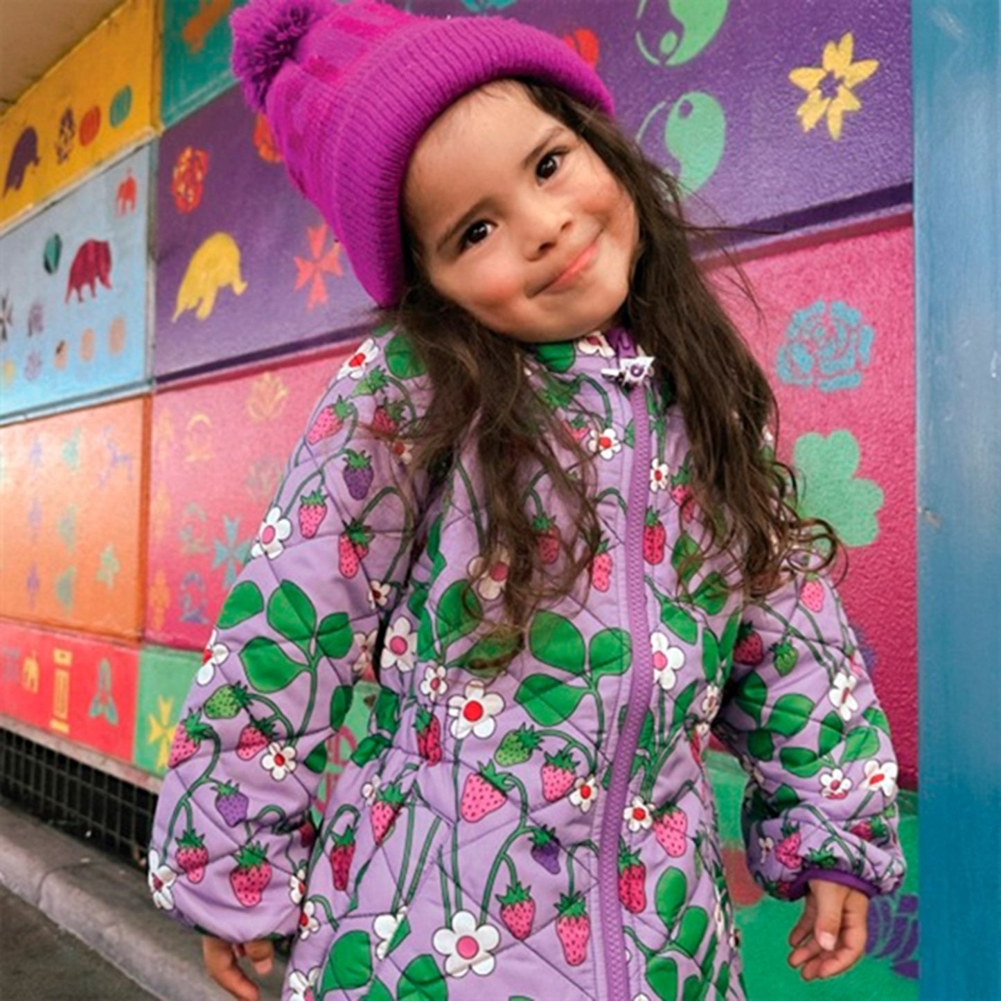 Småfolk Viola Strawberry Thermo Jacket