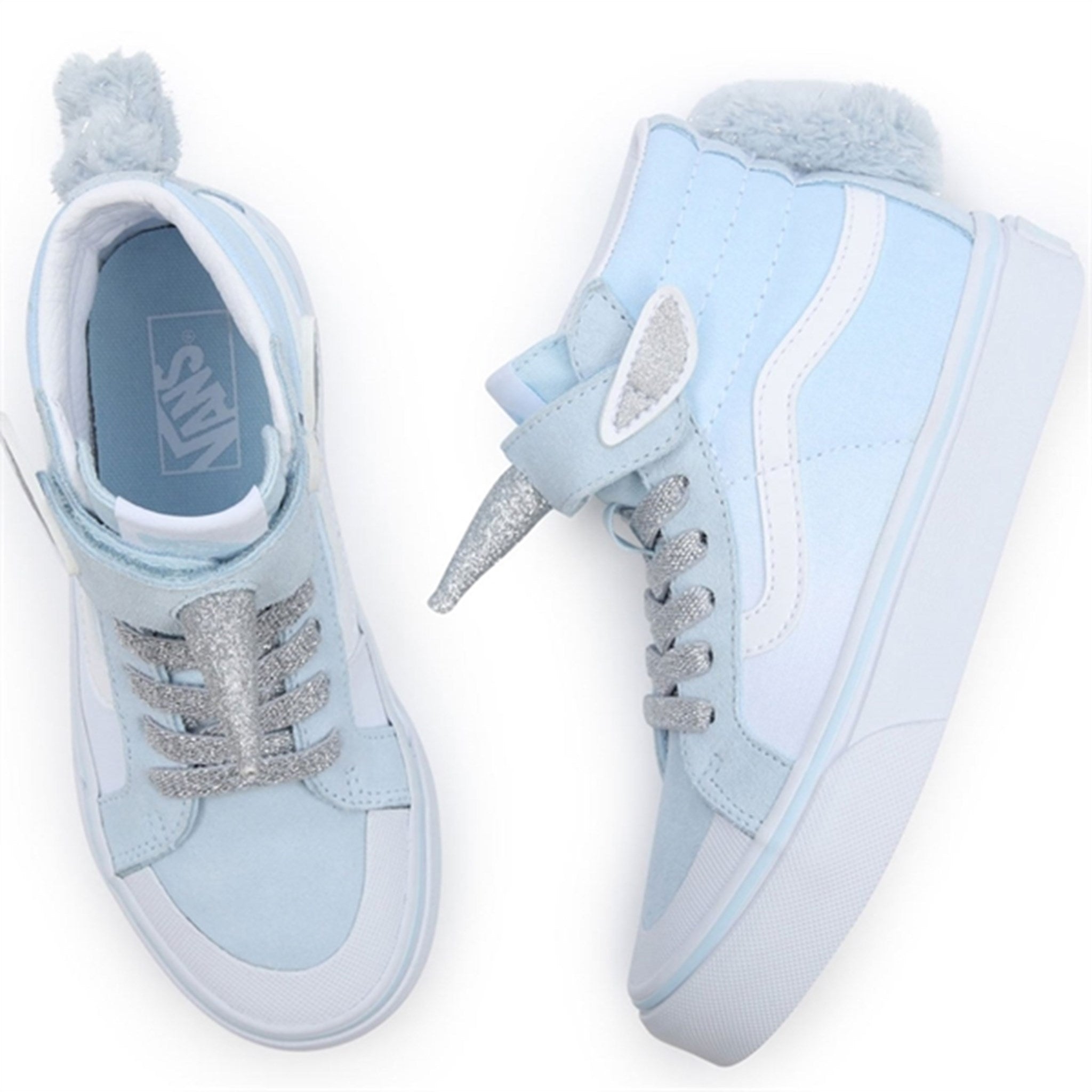 VANS SK8 Hi Unicorn Delicate Blue Silver Shoes 2