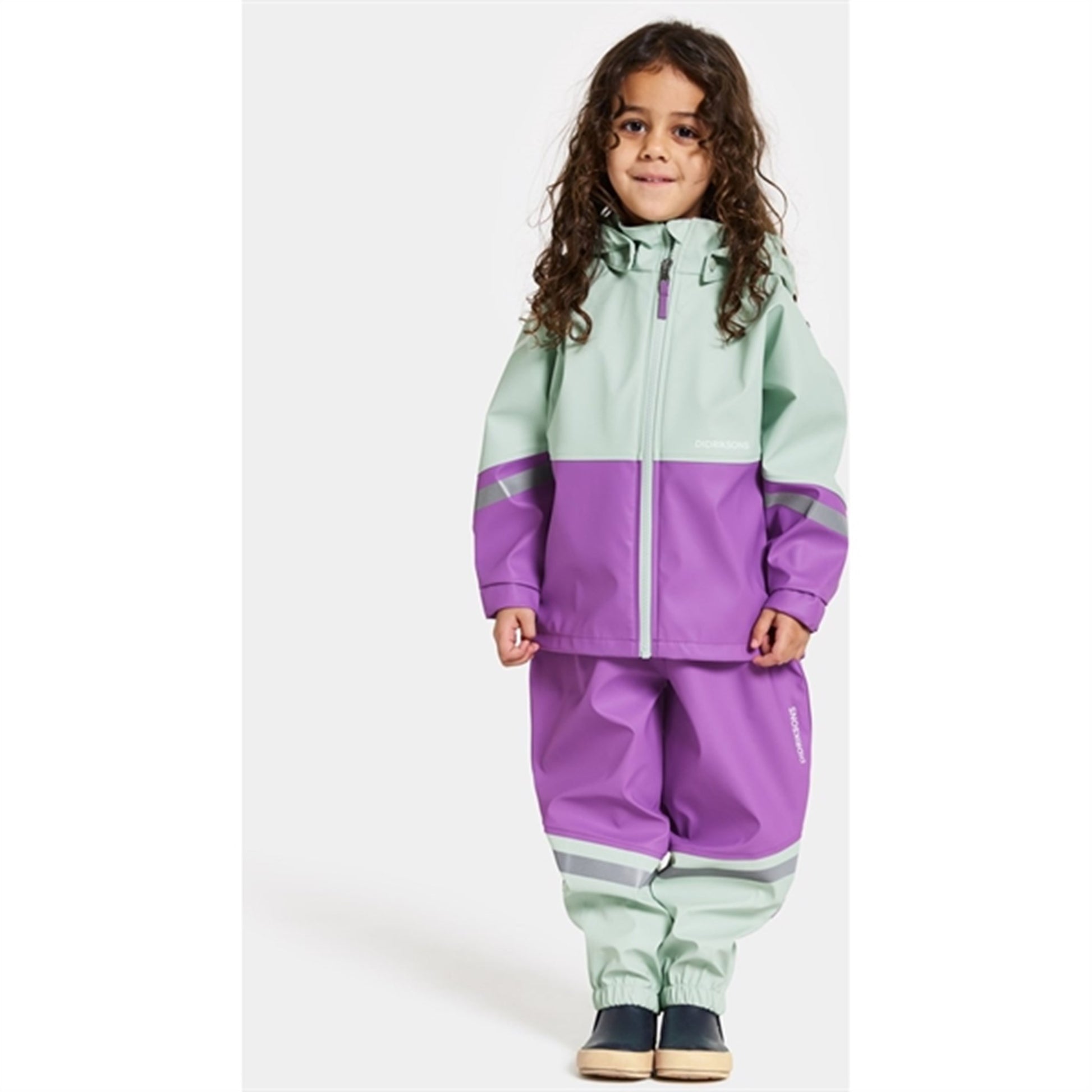 Didriksons Pale Mint Waterman Kids Rainwear