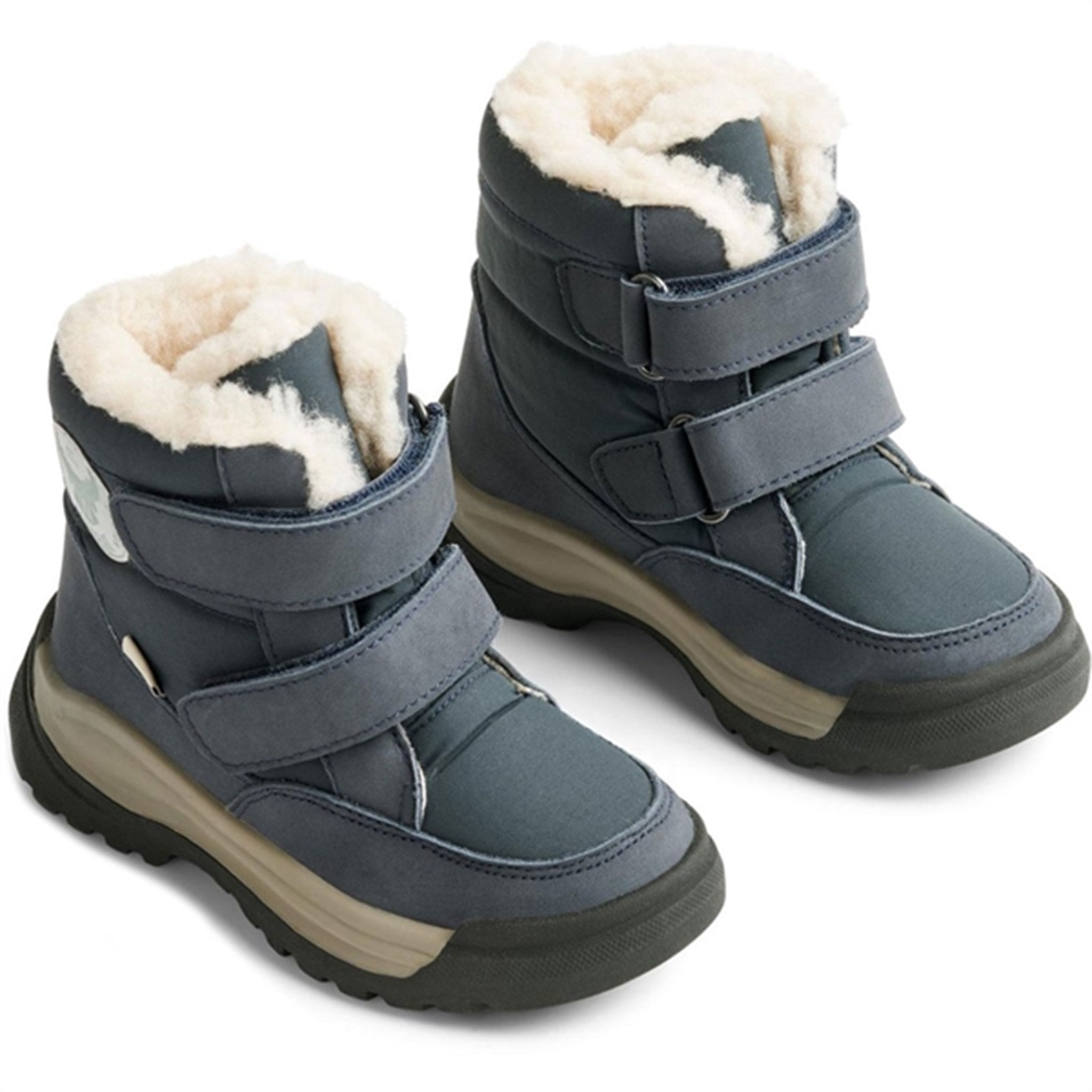 Wheat Winter Boots Millas Double Velcro Tex Navy