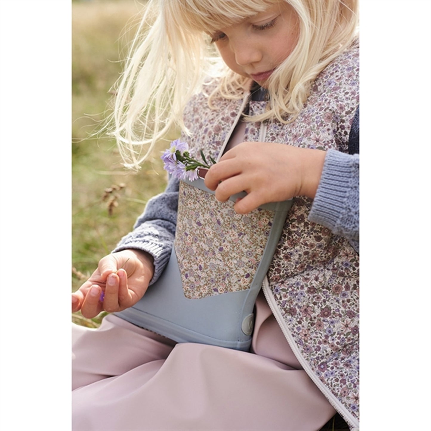 Wheat Rubber Boots Juno Highrise Flowers