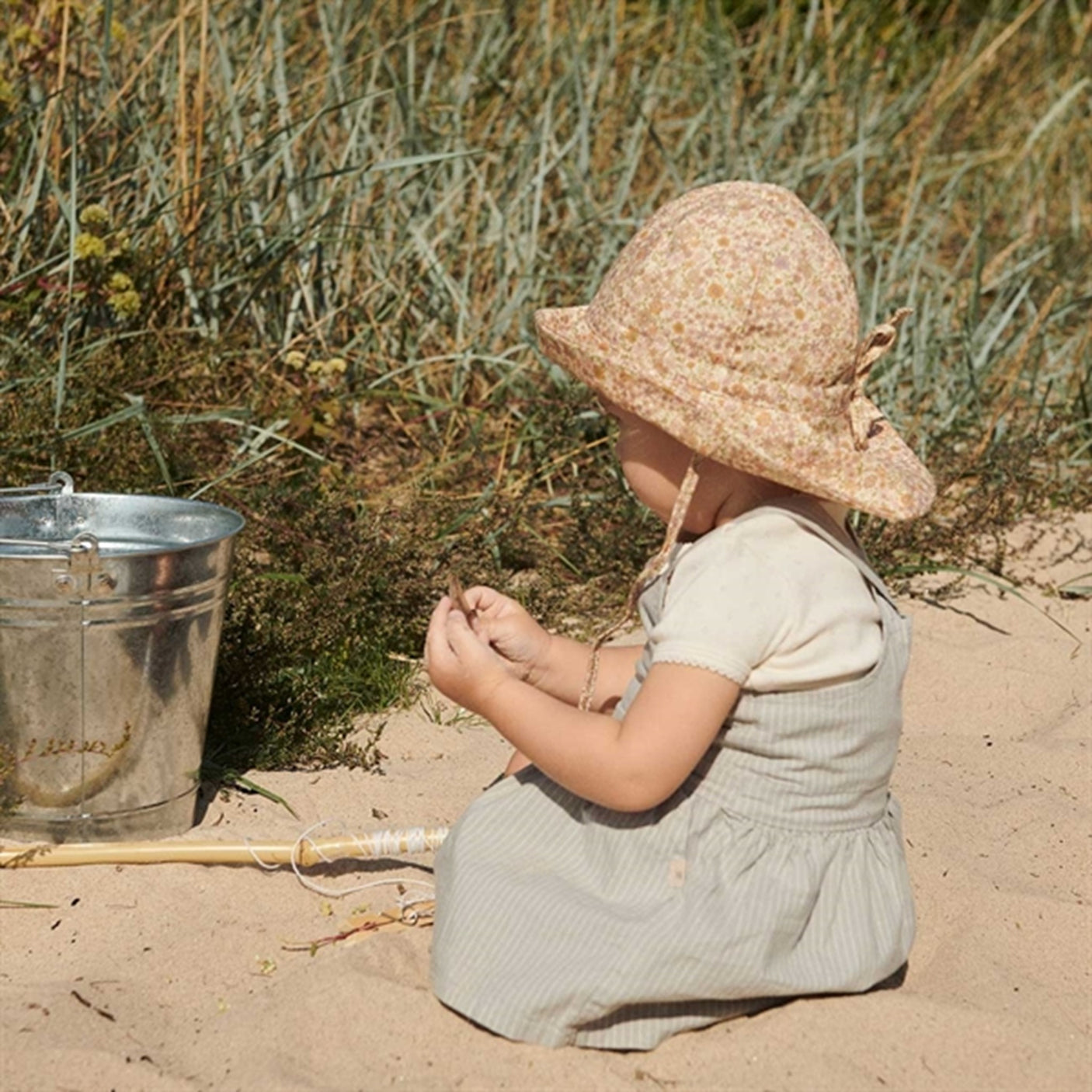 Wheat Misty Stripe Otilia Dress