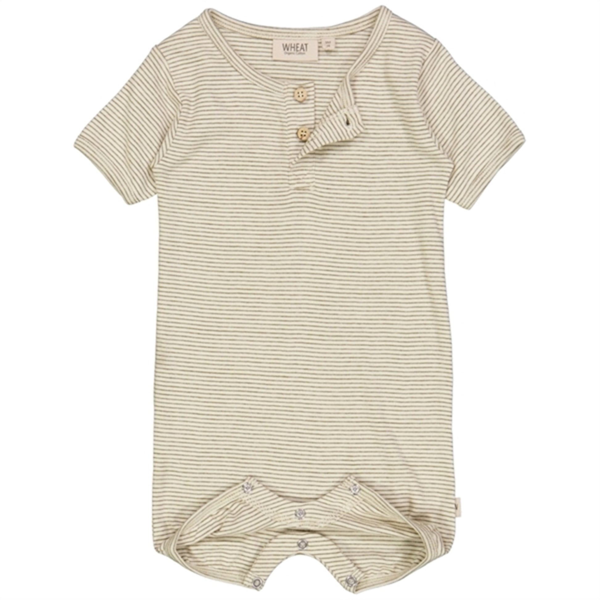 Wheat Seaweed Stripe Gus Romper
