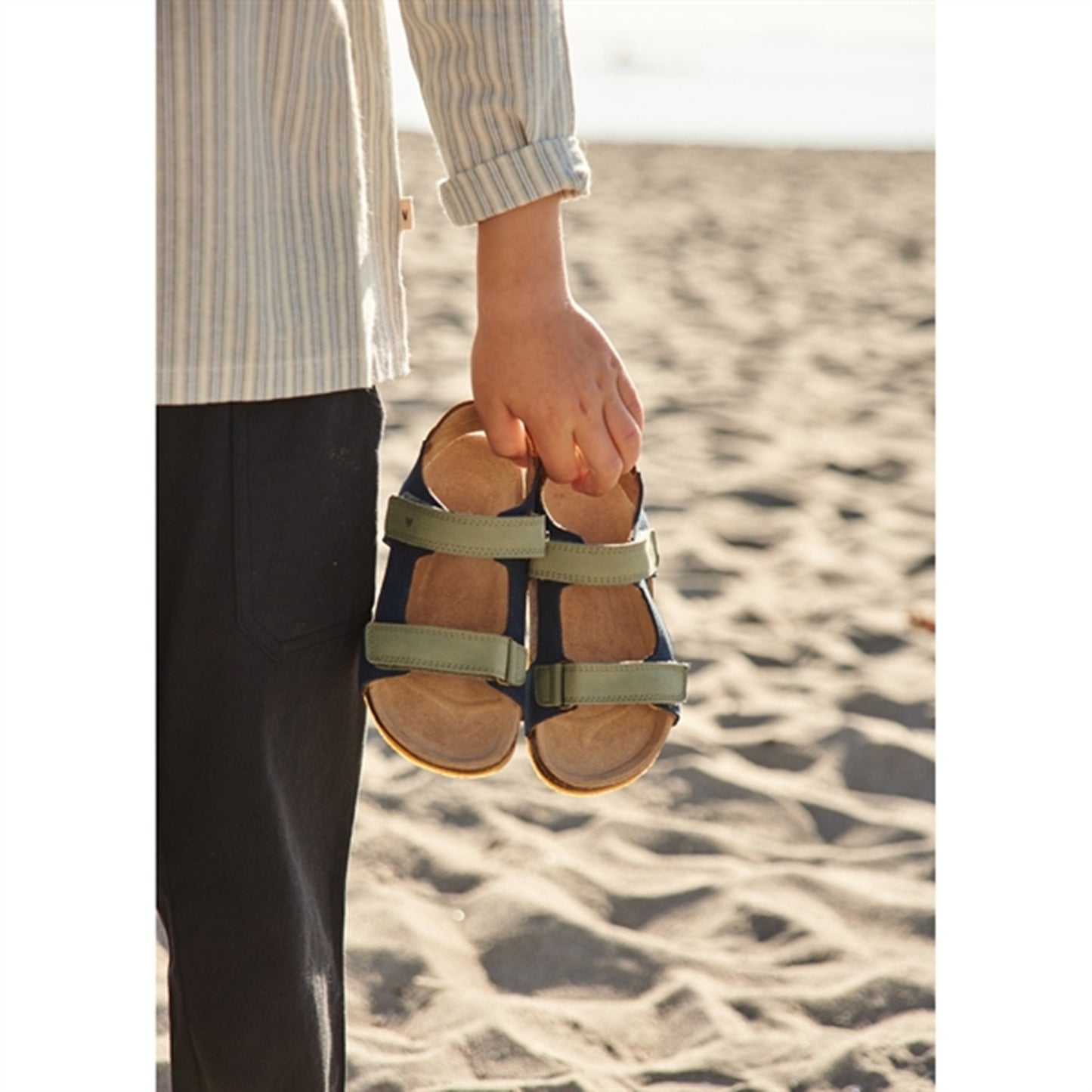 Wheat Sandal Cork Open Toe Corey Blue