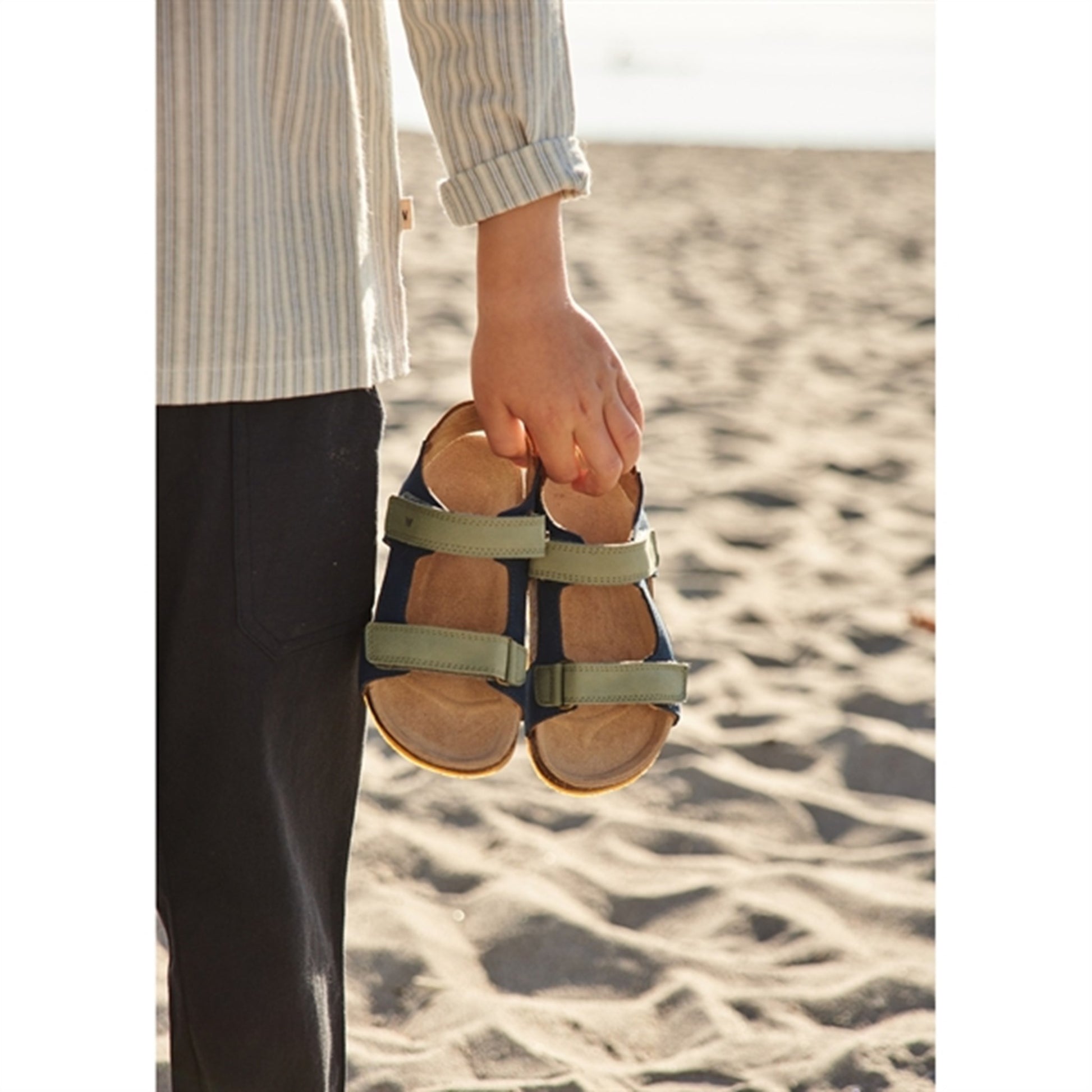 Wheat Sandal Cork Open Toe Corey Blue