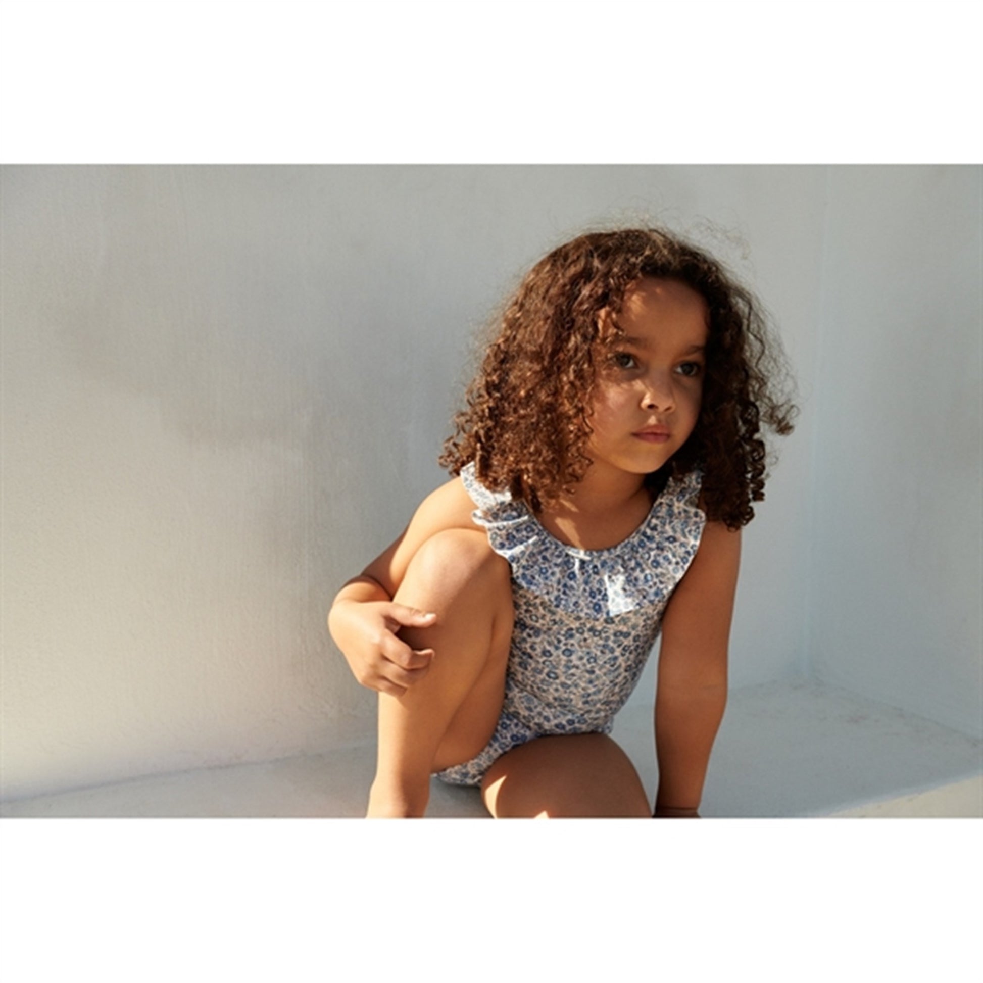 Wheat Blue Flower Meadow Swimsuit Marie-Louise