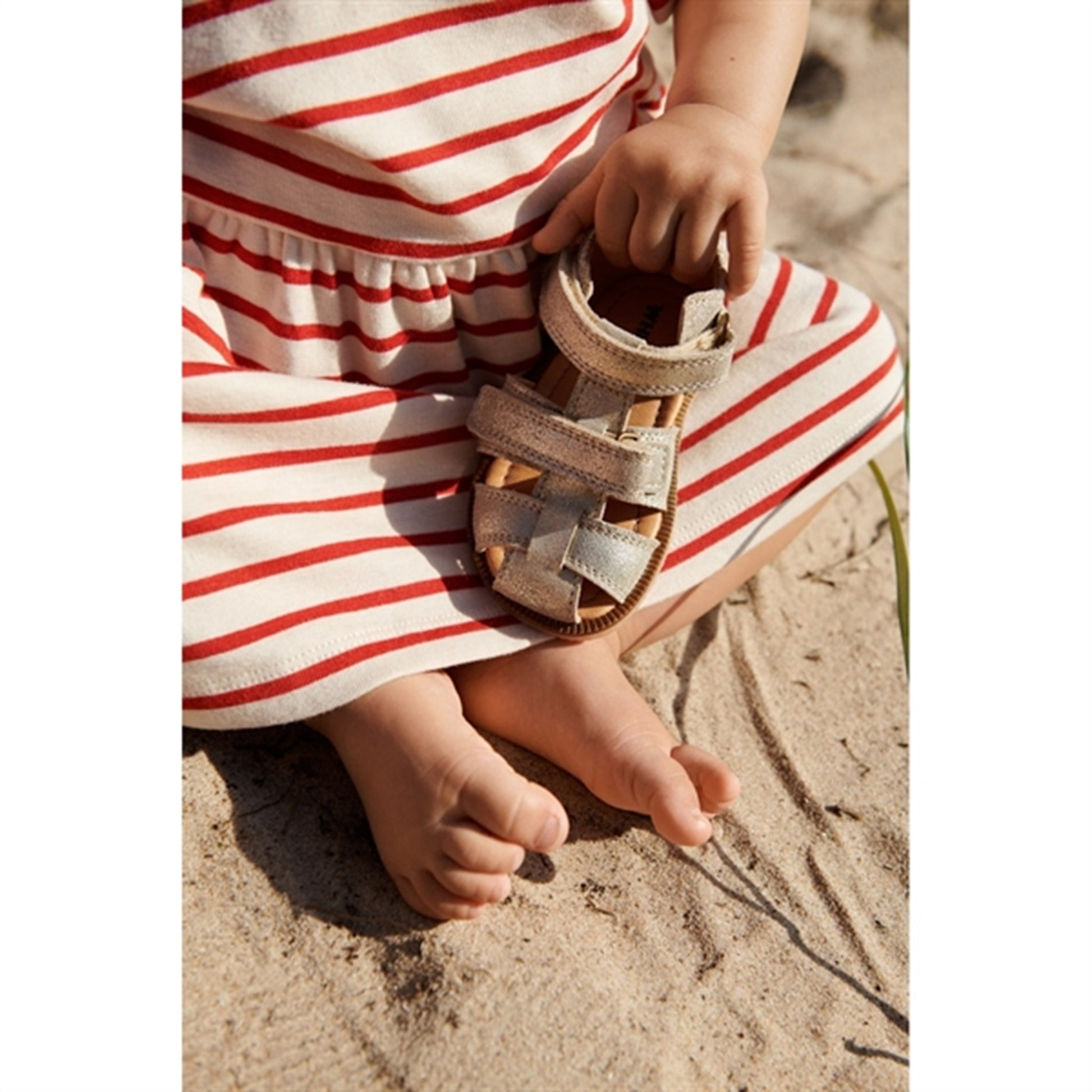 Wheat Red Stripe Jersey Dress Anna