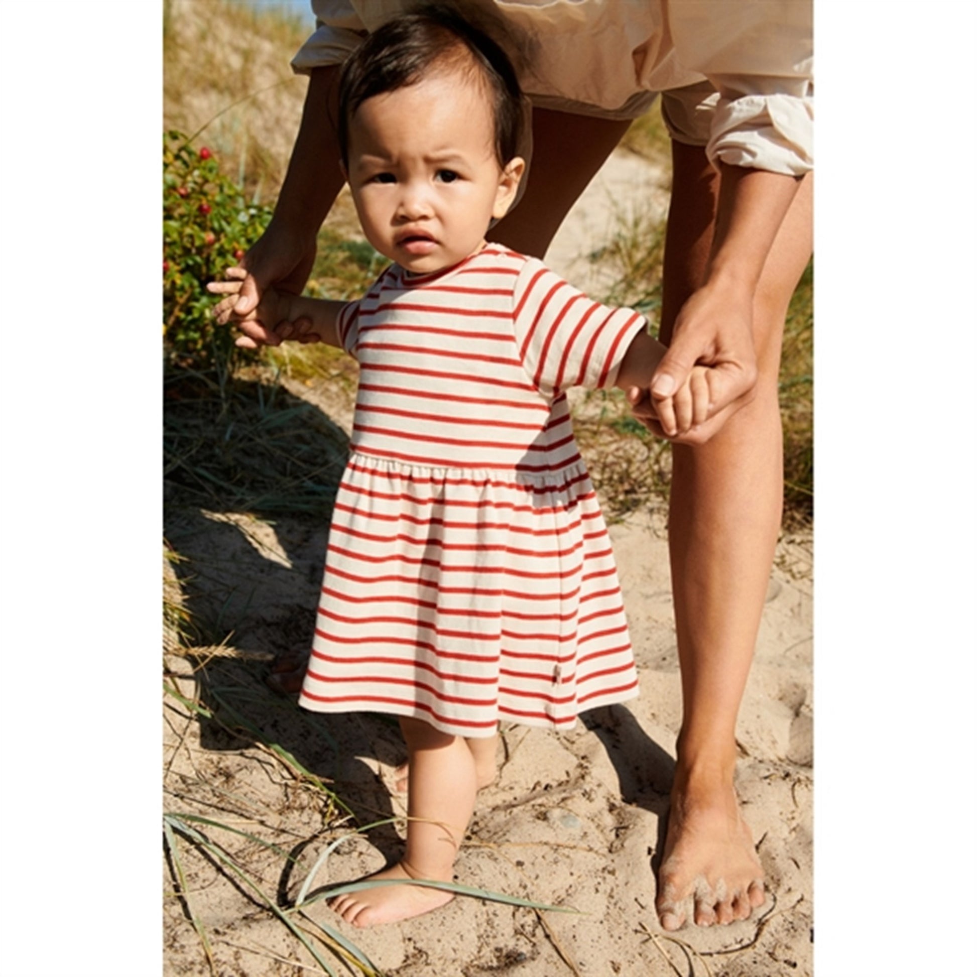 Wheat Red Stripe Jersey Dress Anna