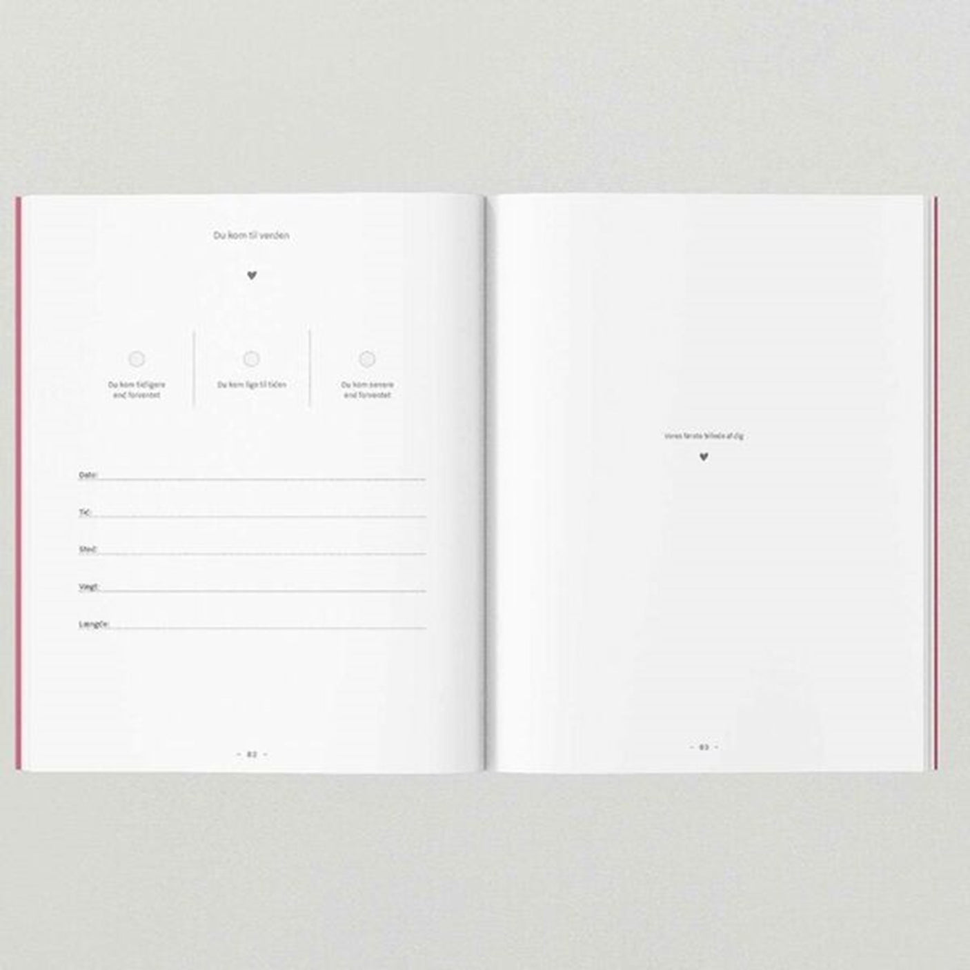 WITHWHITE Graviditetsdagbog Danish