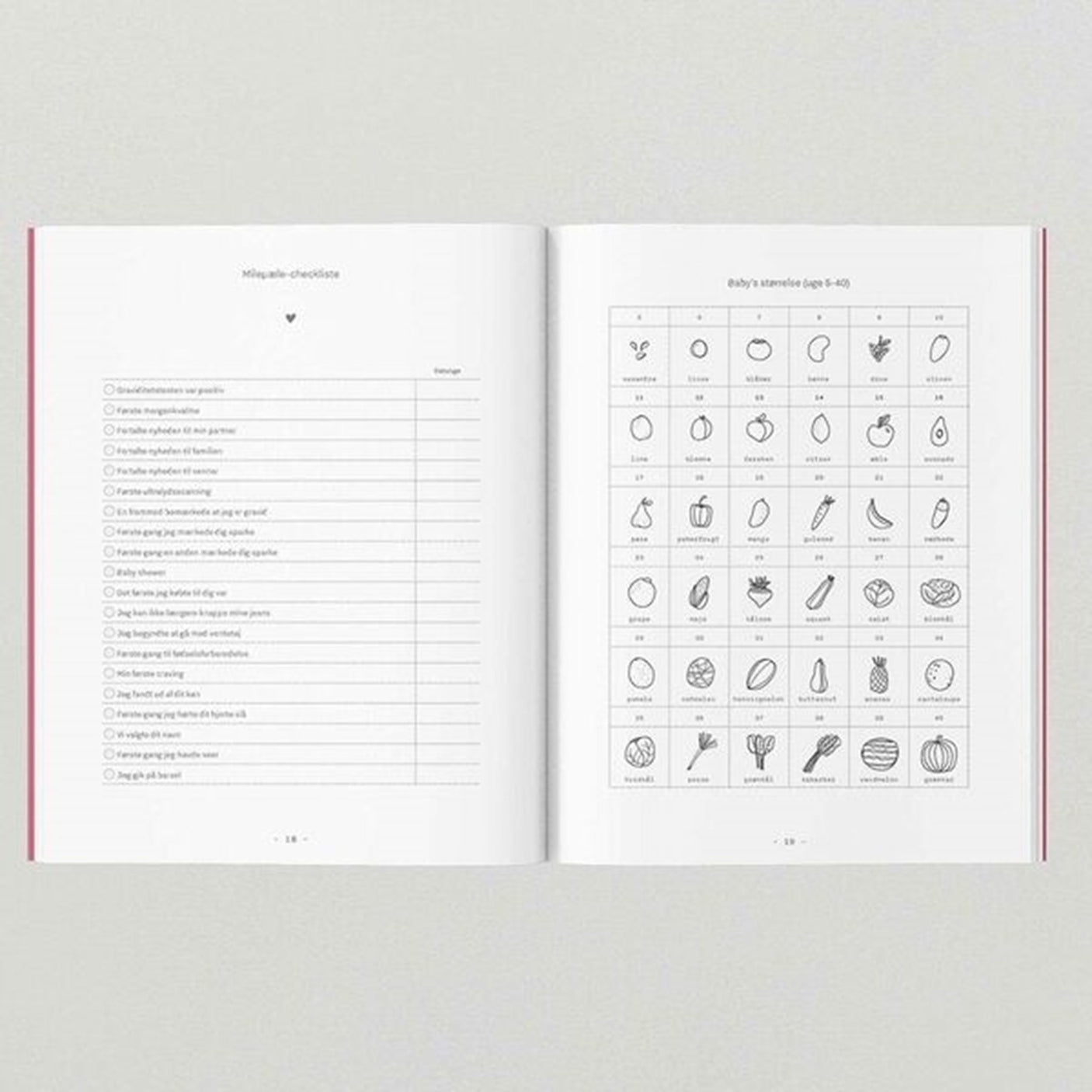 WITHWHITE Graviditetsdagbog Danish