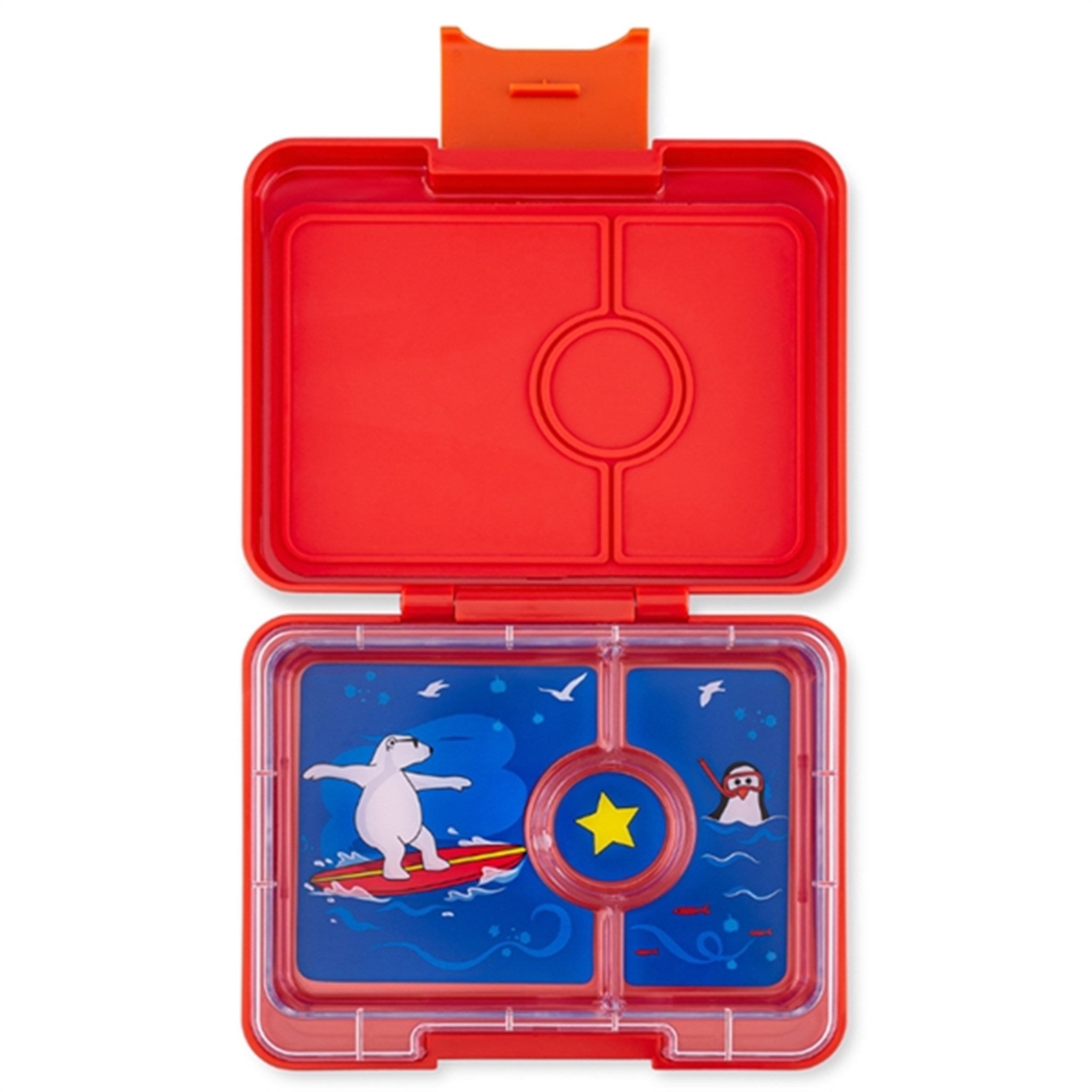Yumbox Snack 3 sections Lunchbox Roar Red / Polar Bear Tray