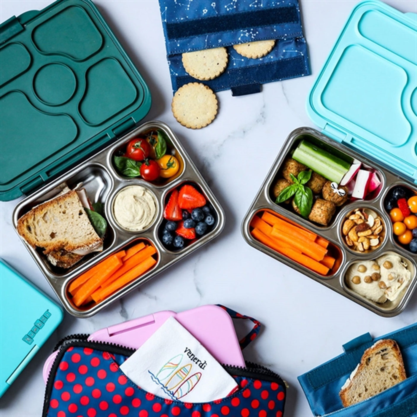 Yumbox Presto Stainless Steel Lunch Box Kale Green