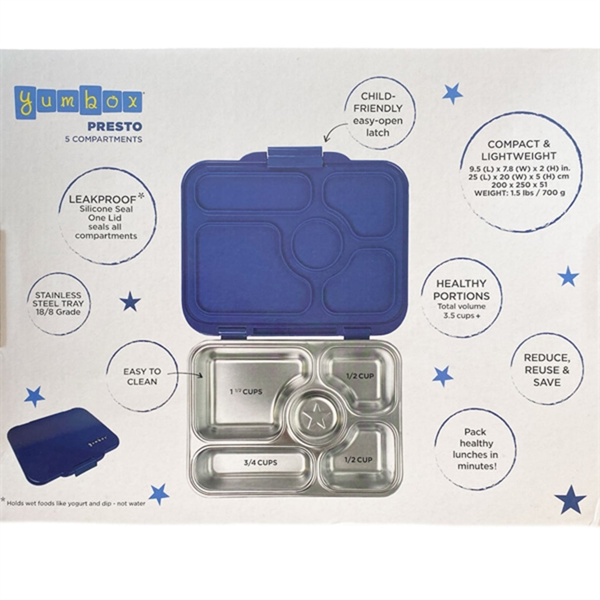 Yumbox Presto Stainless Steel Lunch Box Kale Green