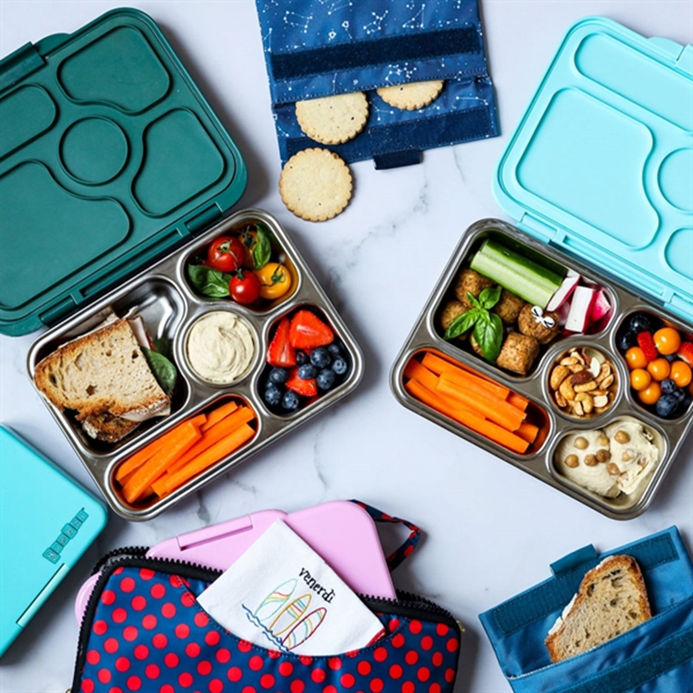 Yumbox Presto Stainless Steel Lunch Box Tulum Blue